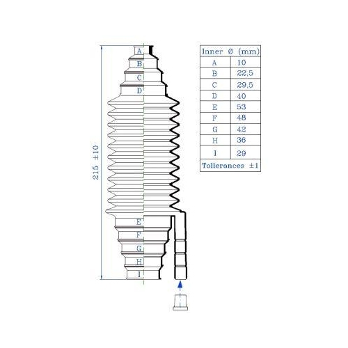 SPIDAN Faltenbalgsatz, Lenkung 84278