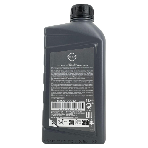 Original Nissan Motor&ouml;l Motoren&ouml;l 5W-40 A3/B4 1 Liter KE900-90032