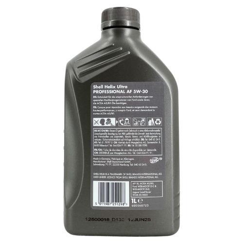 Motor&ouml;l Motoren&ouml;l 5W-30 1 Liter Flasche Ultra Prof. AF SHELL 550040660