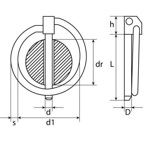 Klappstecker mit Schaft 10 x 42, verzinkt, 10 St&uuml;ck, Karton, 472 10 55