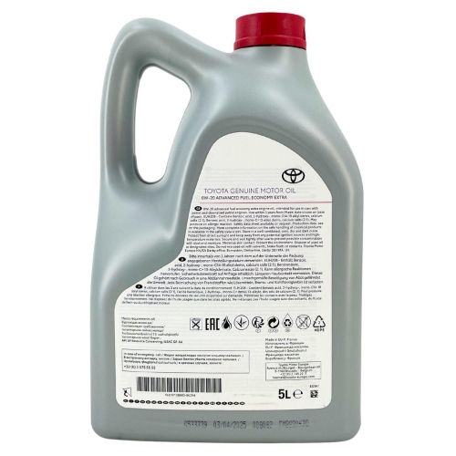 Original Toyota Motor&ouml;l Advanced Fuel Economy Extra 0W-20 5 Liter 08880-86294