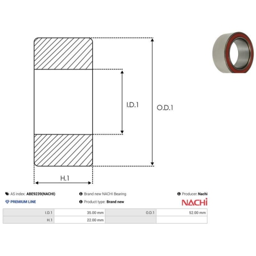 AS-PL Lager Nachi ABE9239(NACHI)