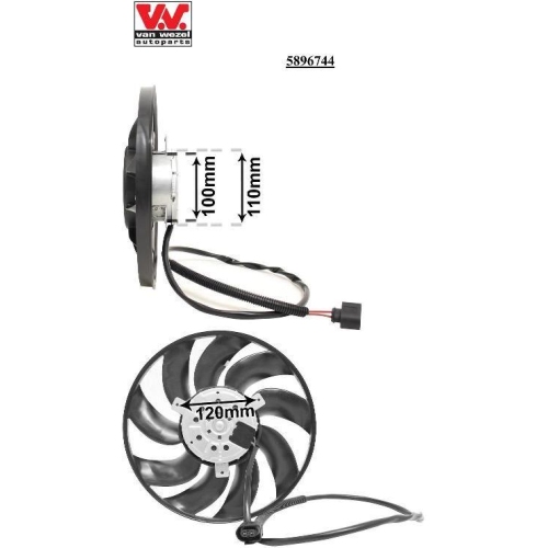 VAN WEZEL L&uuml;fter, Motork&uuml;hlung 5896744