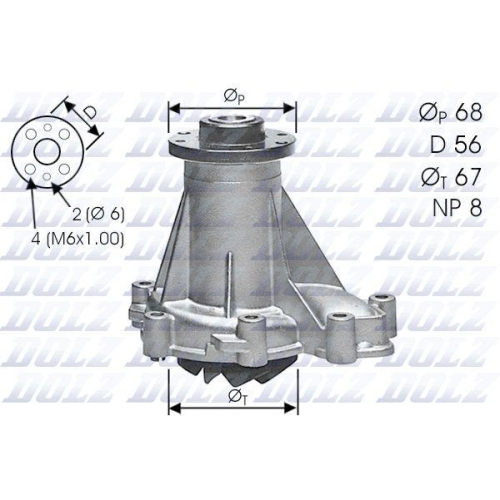 DOLZ Wasserpumpe, Motork&uuml;hlung M176