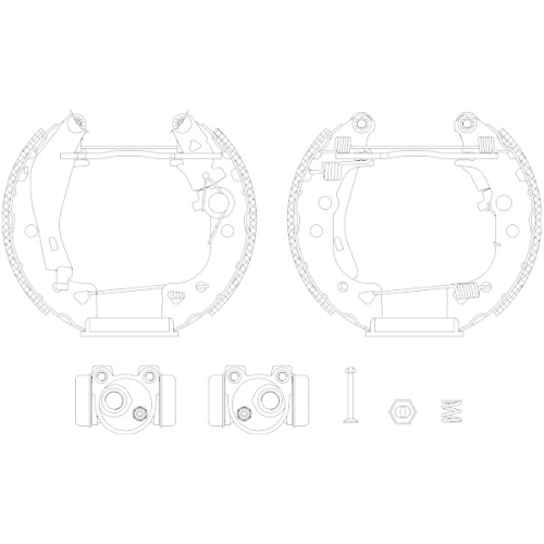 HELLA Bremsbackensatz Shoe Kit Pro 8DB 355 003-611