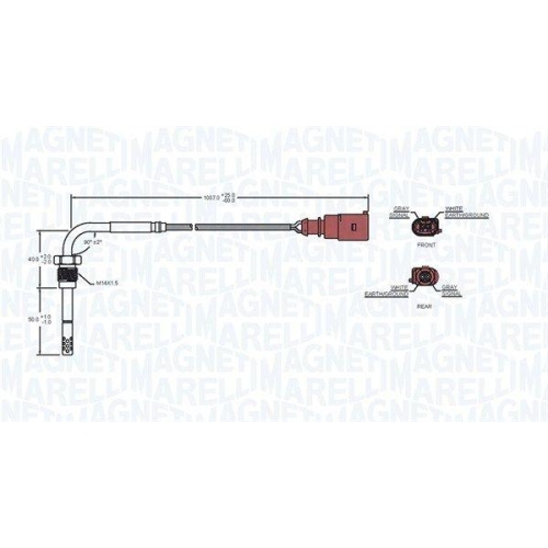 MAGNETI MARELLI Sensor, Abgastemperatur 172000175010