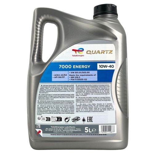 Motor&ouml;l Motoren&ouml;l Total Quartz 7000 Energy 10W-40 5 Liter Kanister 214114