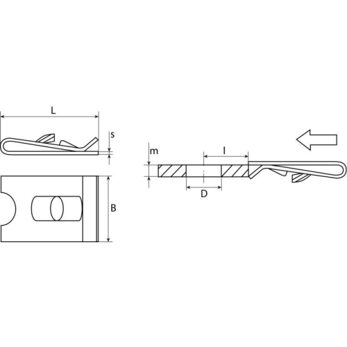 50 St&uuml;ck Blechmutter 2,9 mm f&uuml;r Blechst&auml;rke 0,5-1,7 SWG 500 119 56 25