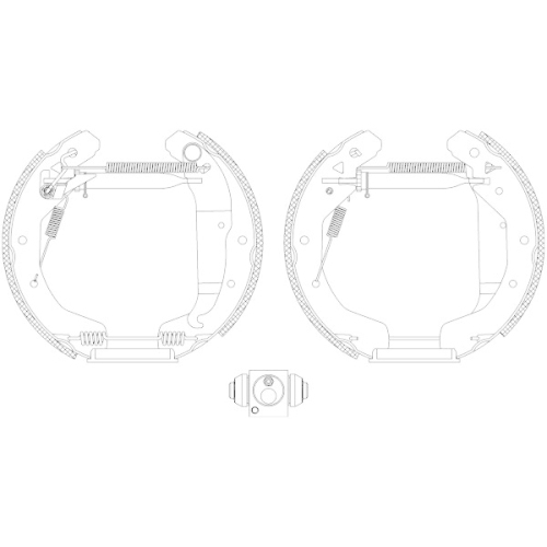 HELLA Bremsbackensatz Shoe Kit Pro 8DB 355 004-581