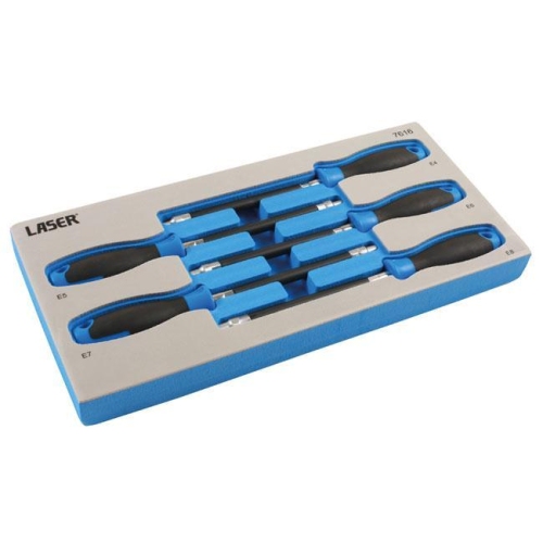 FLEXIBLER TORX E 5-TEILIGER SCHRAUBENDREHERSATZ E4, E5, E6, E7 SET SORTIMENT