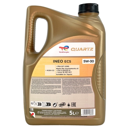 Motor&ouml;l Motoren&ouml;l Total Quartz Ineo ECS 5W-30 5 Liter Kanister 213683