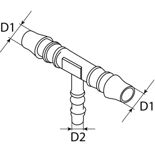 10 St&uuml;ck Schlauchverbinder T-Reduzierstutzen 4/6/4 mm SWG 500 250 19 25