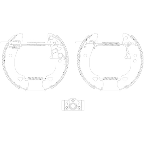 HELLA Bremsbackensatz Shoe Kit Pro 8DB 355 004-331
