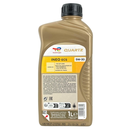 Motor&ouml;l Motoren&ouml;l Total Quartz Ineo ECS 5W-30 1 Liter Flasche 213768