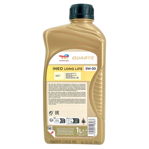 Motor&ouml;l Motoren&ouml;l Total Quartz Ineo Longlife 5W-30 1 Liter Flasche 213818