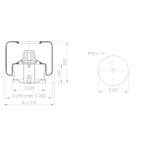 PHOENIX Federbalg, Luftfederung Quality Range 1 F 20 C-1