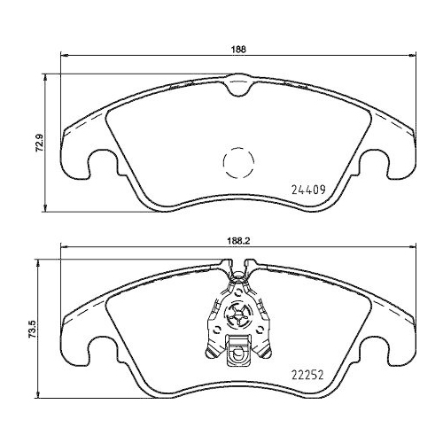 DON Bremsbelagsatz, Scheibenbremse PCP1256