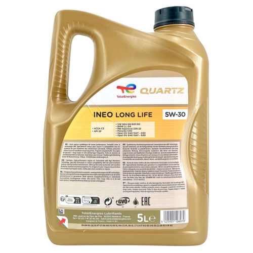 Motor&ouml;l Motoren&ouml;l Total Quartz Ineo Longlife 5W-30 5 Liter Kanister 213819