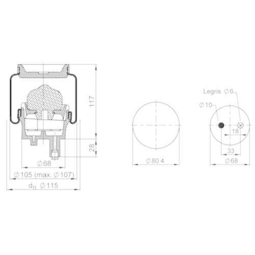 PHOENIX Federbalg, Luftfederung Quality Range C 075 185