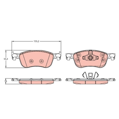 TRW Bremsbelagsatz, Scheibenbremse GDB2186