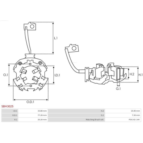 AS-PL Halter, Kohleb&uuml;rsten Brandneu AS-PL