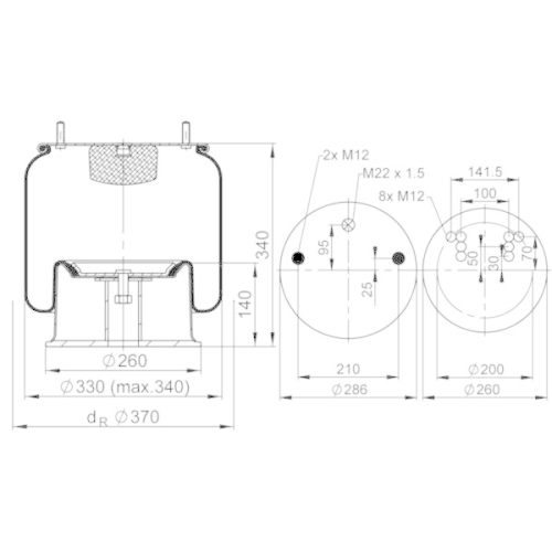 PHOENIX Federbalg, Luftfederung Quality Range 1 D 28 A-13