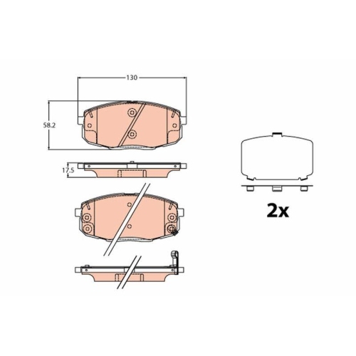 TRW Bremsbelagsatz, Scheibenbremse GDB2192