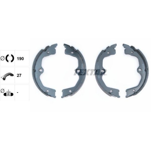 TEXTAR Bremsbackensatz, Feststellbremse 91077700