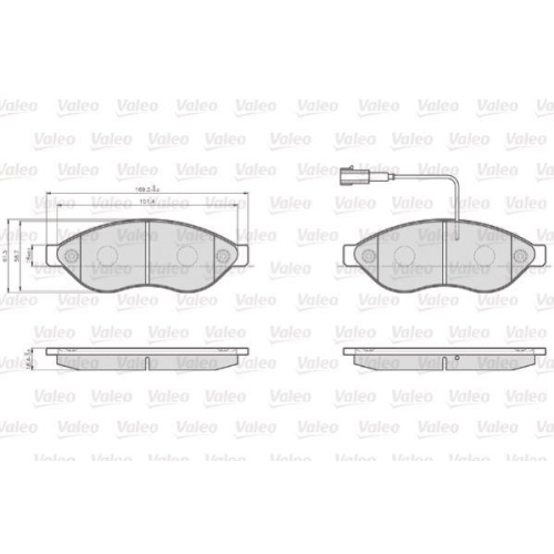 VALEO Bremsbelagsatz, Scheibenbremse OPTIPACK for LCV 872468