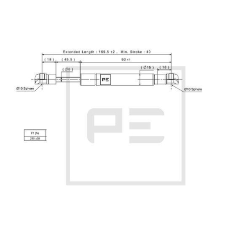 PE Automotive Gasfeder 120.206-00A