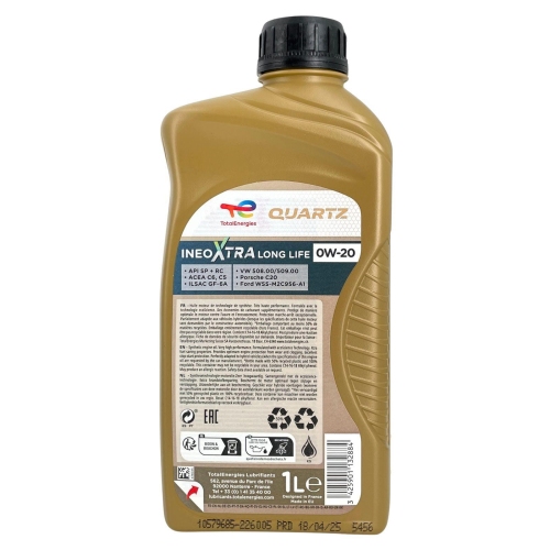 Motor&ouml;l Motoren&ouml;l Total Quartz Ineo Xtra Longlife 0W-20 1 Liter Flasche 226005