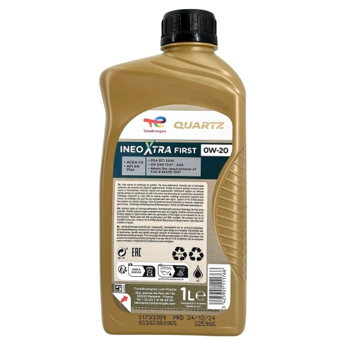 Motor&ouml;l Motoren&ouml;l Total Quartz Ineo Xtra First 0W-20 1 Liter Flasche 225986
