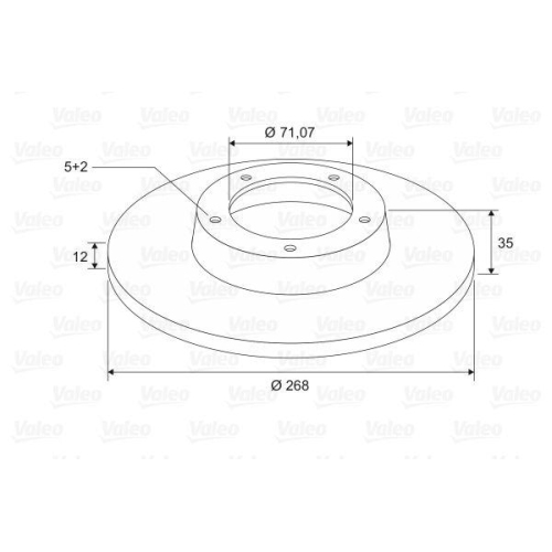 VALEO Bremsscheibe 197604