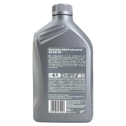 Motor&ouml;l Motoren&ouml;l Shell Helix HX8 Professional AG 5W-30 - 1 Liter 550054286