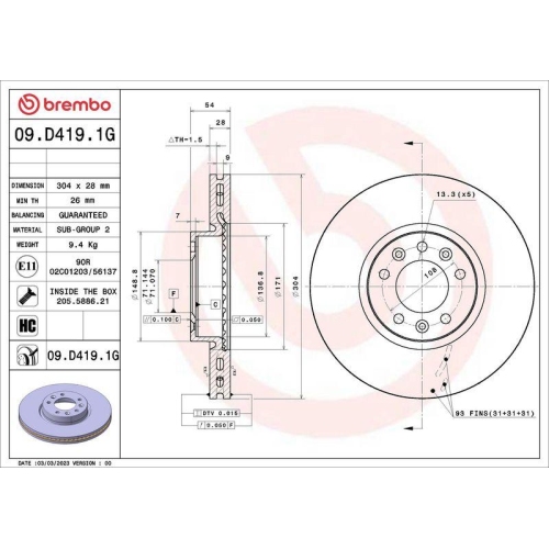 BREMBO Bremsensatz, Scheibenbremse BEYOND LINE - Greenance KT 10 049