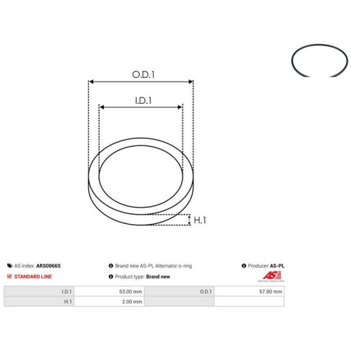 AS-PL Reparatursatz, Generator AS ARS0066S