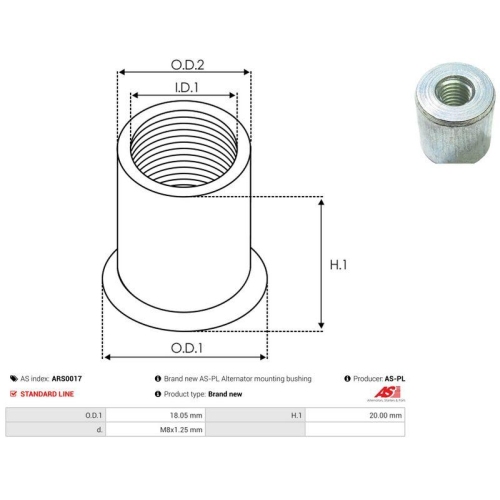 AS-PL Reparatursatz, Generator AS ARS0017