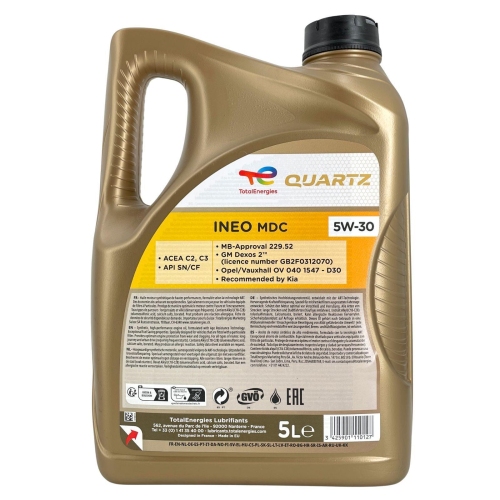Motor&ouml;l Motoren&ouml;l Total Quartz Ineo MDC 5W-30 5 Liter Kanister 214031