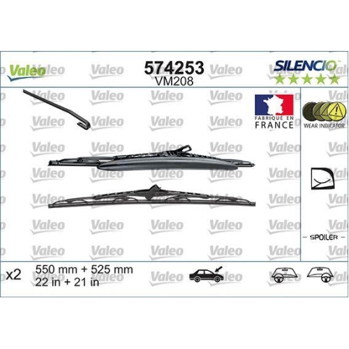 VALEO Wischblatt SILENCIO CONVENTIONAL SET 574253