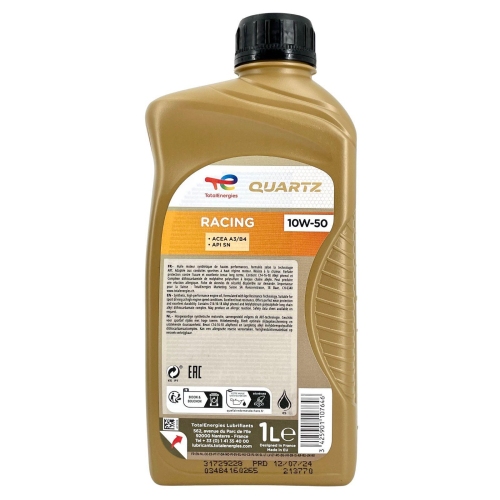 Motor&ouml;l Motoren&ouml;l Total Quartz Racing 10W-50 1 Liter Flasche 213770