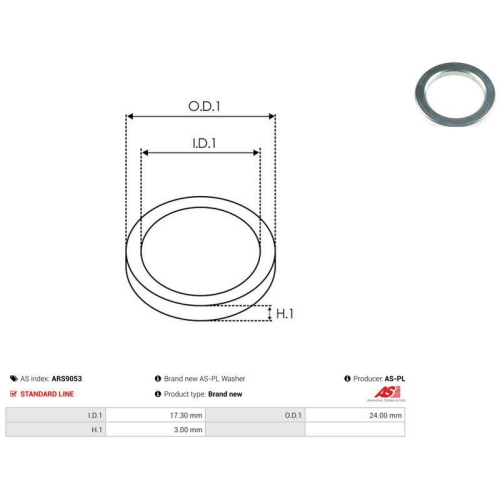 AS-PL Reparatursatz, Generator AS ARS9053