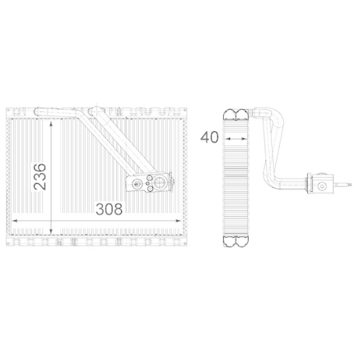 MAHLE Verdampfer, Klimaanlage BEHR *** PREMIUM LINE *** AE 128 000P