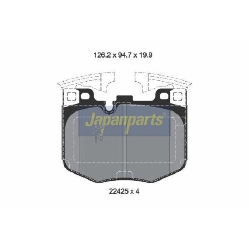 JAPANPARTS Bremsbelagsatz, Scheibenbremse PA-2029AF