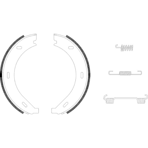 HELLA Bremsbackensatz, Feststellbremse 8DA 355 050-401