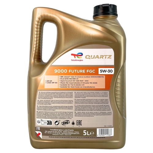 Motor&ouml;l Motoren&ouml;l Total Quartz 9000 Future FGC 5W-30 5 Liter Kanister 228412