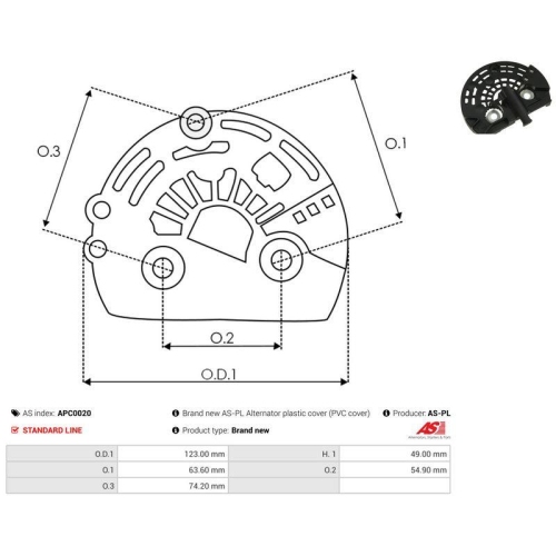 AS-PL Schutzkappe, Generator AS APC0020