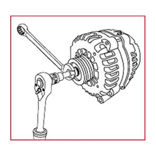 1/2 Zoll Lichtmaschinen-Kombischl&uuml;ssel Innensechskant, 10,0 mm, 70 mm KS TOOLS