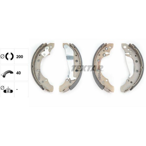 TEXTAR Bremsbackensatz 91018300