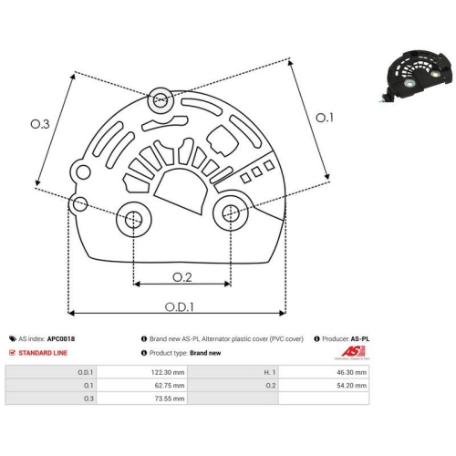 AS-PL Schutzkappe, Generator AS APC0018
