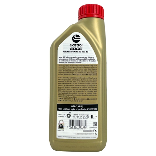 Motore&ouml;l Motoren&ouml;l Castrol Edge Professional EC 0W-20 / 1 Liter Flasche ACEA API
